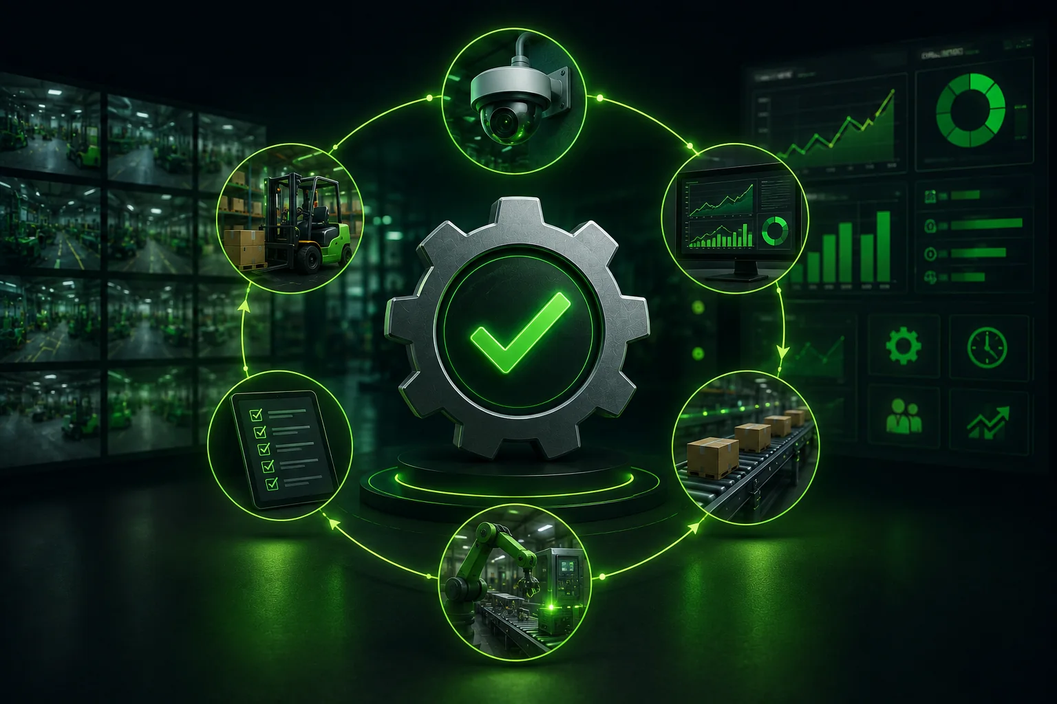 Concepto visual de mejora operativa